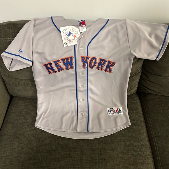 Majestic Other - Majestic Authentic NEW YORK METS MLB Baseball Road Gray Jersey Men’s Sz: Large